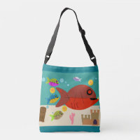 Fun Fifties Retro Cartoon Fish Tank Art