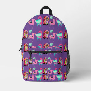 Fun Fifties Style Oldies Fun Theme Room Printed Backpack