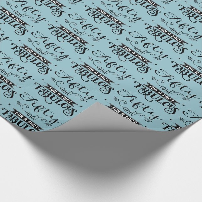 Fun Fifty and For A Fact Fabulous Wrapping paper (Corner)