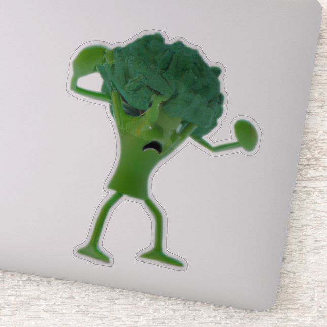 Fun Fighting Broccoli Sticker - Customisable Quirk (Detail)