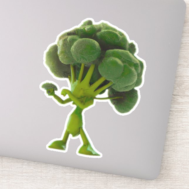 Fun Fighting Broccoli Sticker - Customisable Quirk (Detail)