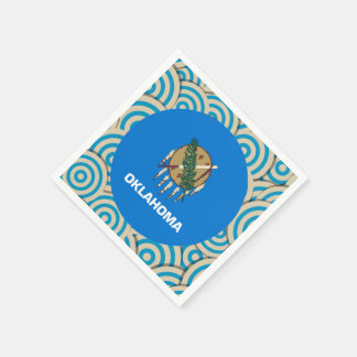 Fun Filled, Round flag of Oklahoma Napkin