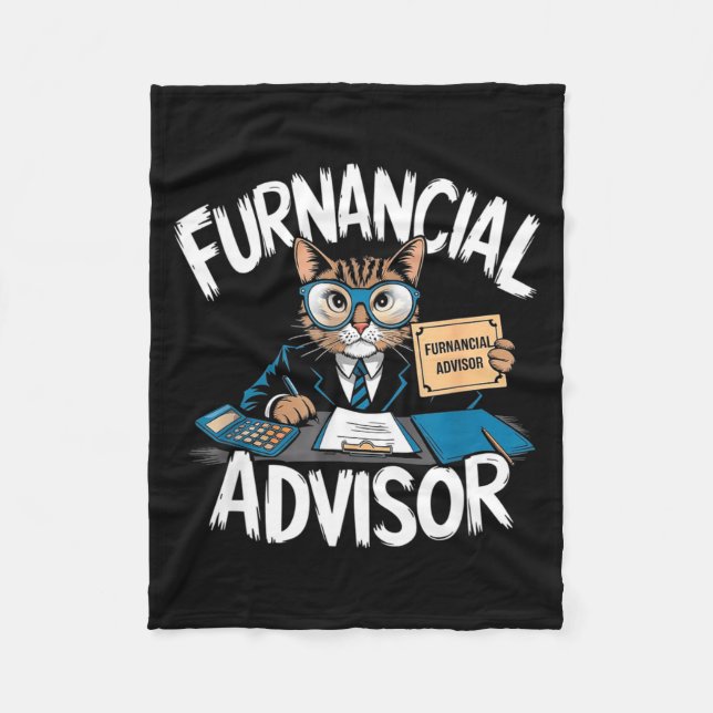 Fun Financial Planner Gift Funny Retirement Adviso Fleece Blanket (Front)