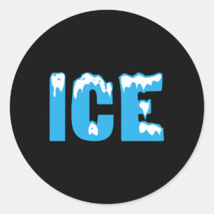 Fun Fire and Ice Costume Halloween Family Matching Classic Round Sticker