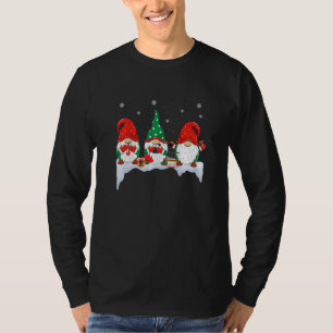 Fun Firefighter Gnomes Christmas Gnomies Firefight T-Shirt
