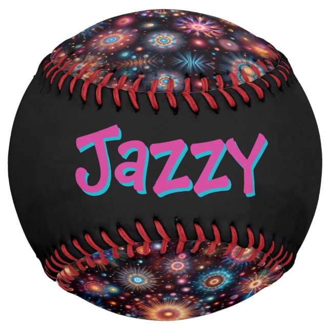 Fun Fireworks (personalise) Softball (Back)