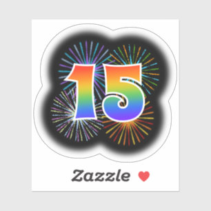 Fun Fireworks + Rainbow Pattern "15" Event #