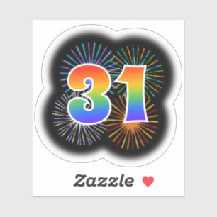 Fun Fireworks + Rainbow Pattern "31" Event #