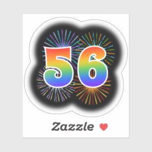Fun Fireworks + Rainbow Pattern "56" Event #