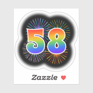 Fun Fireworks + Rainbow Pattern "58" Event #