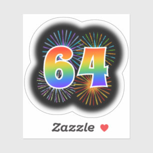 Fun Fireworks + Rainbow Pattern "64" Event #
