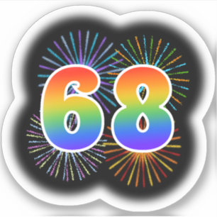 Fun Fireworks + Rainbow Pattern "68" Event #