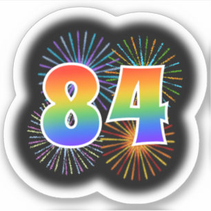 Fun Fireworks + Rainbow Pattern "84" Event #