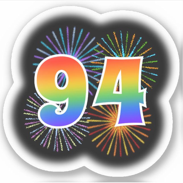Fun Fireworks + Rainbow Pattern "94" Event # (Front)