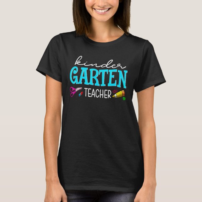 Fun First Day Of School Kindergarten Teacher Back  T-Shirt (Front)