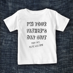 Fun First Father's Day Gift from Kids Humour Funny Baby T-Shirt