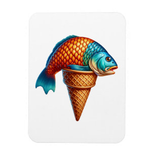 Fun Fish Creamy Cone Magnet