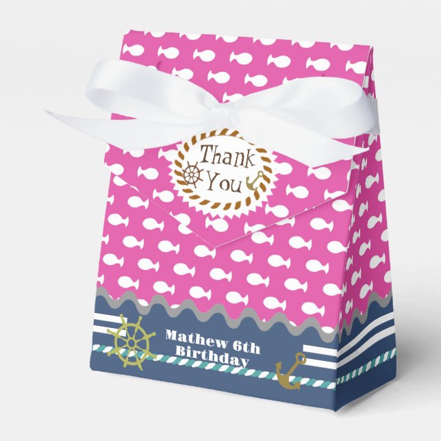 Fun Fishes Cherry Favour Box (Front Side)