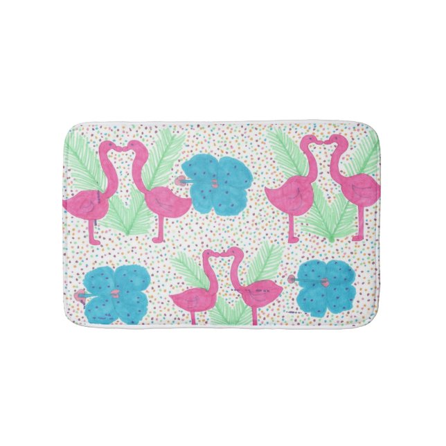Fun Flamingo Bath Mat (Front)