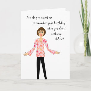 Fun Flattering Add Name Belated Birthday Greeting Card