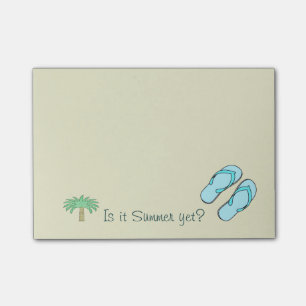 Fun Flip Flops Palm Tree Summer Yet Post-it® Note