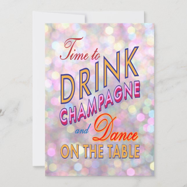Fun, Flirty and Colourful Engagement Invitation (Front)