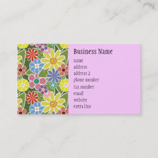 Fun Floral Bright Business Card
