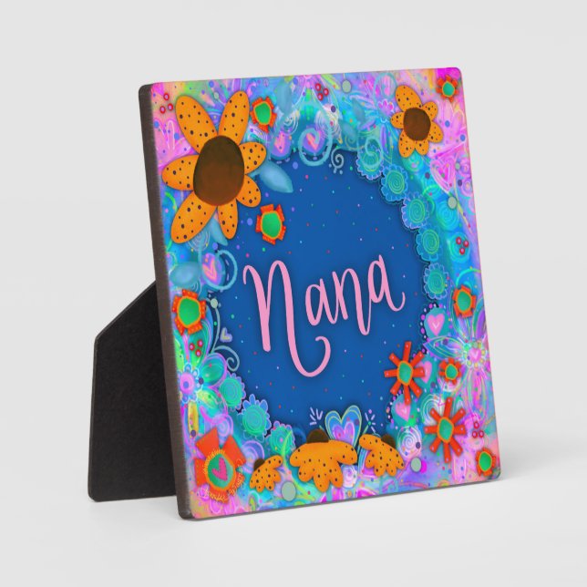 Fun Floral Daisies Nana Inspirivity Plaque (Front)
