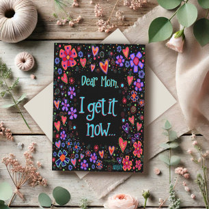 Fun Floral Dear Mum Funny Quote Mother’s Day Card
