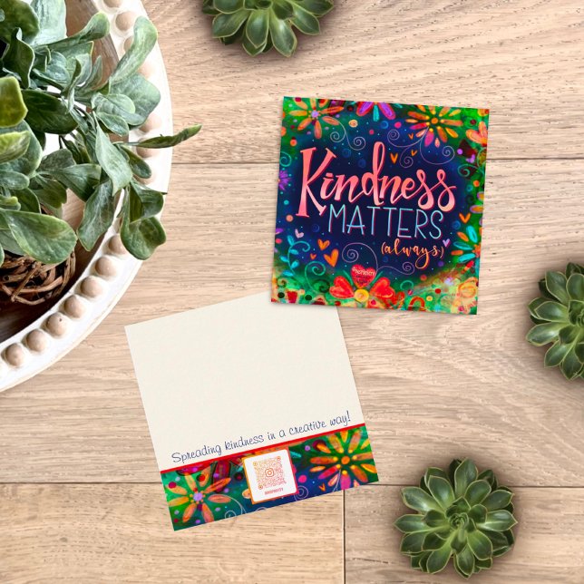 Fun Floral Heart Inspirational Kindness cards (Creator Uploaded)