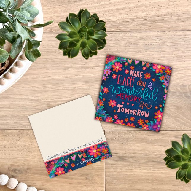 Fun Floral Heart Inspiring Quote Kindness Cards (Creator Uploaded)