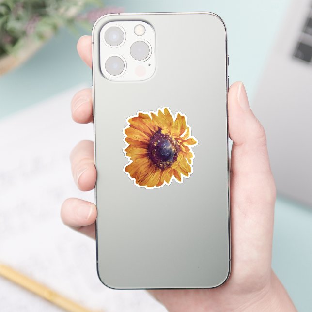 Fun Floral Watercolor Sunflower Gift Wrap  (Phone)
