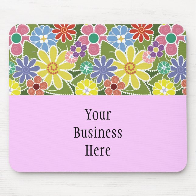 Fun Florals Bright Mousepad (Front)