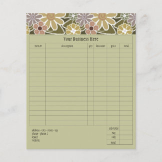 Fun Florals Small Order Form