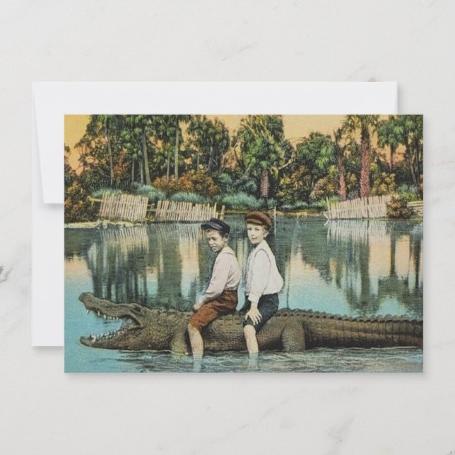 Fun Florida Alligator Moving Announcement (Front)