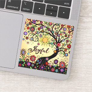 Fun Flowers and Cheerful Tree “Joyful”