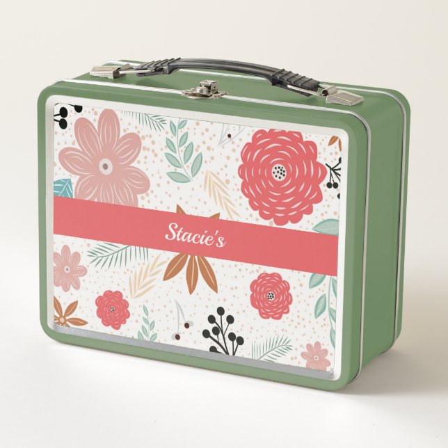 Fun Flowers Metal Lunch Box (Front)
