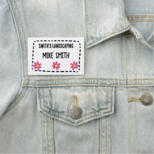 Fun Flowers Name Badge