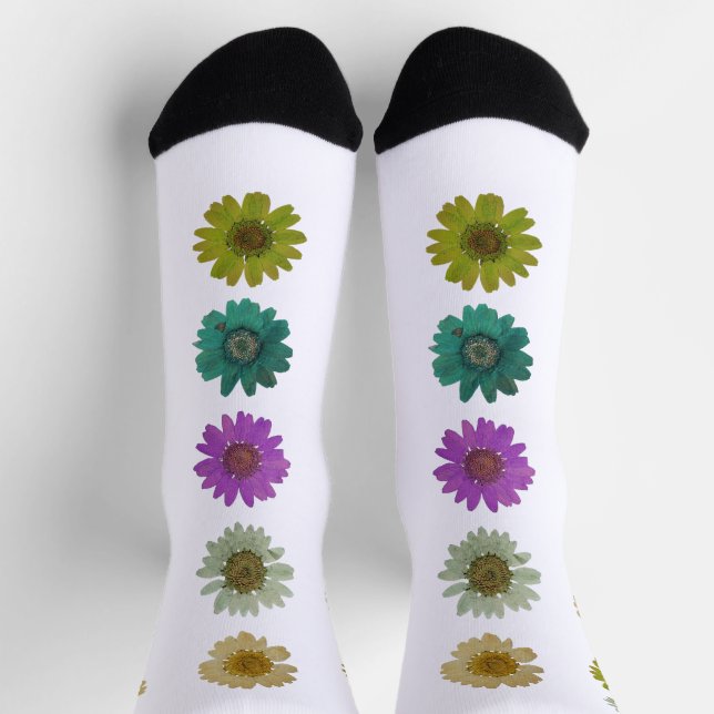Fun flowery pair of socks (Top)