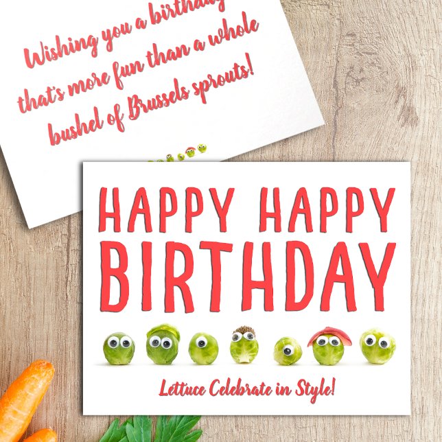 Fun food birthday card pun funny vege card (Creator Uploaded)
