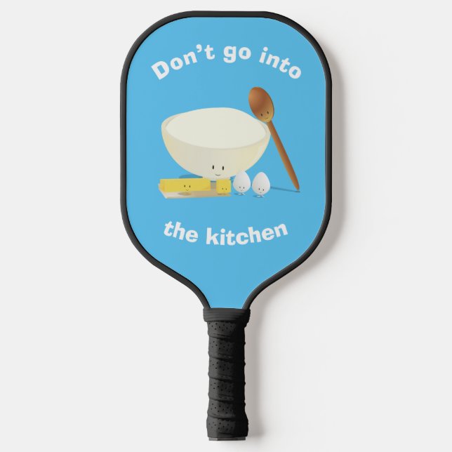 Fun Food Cartoon Kitchen  Pickleball Paddle (Front)