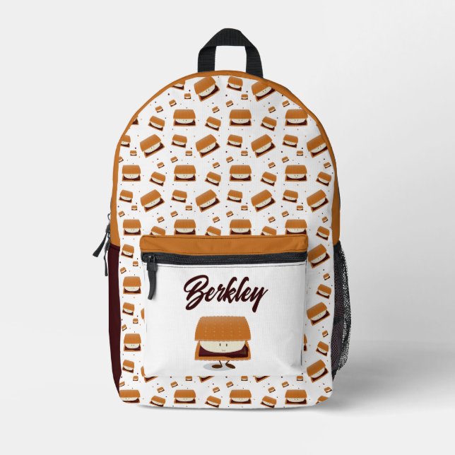 Fun Food S'more Name  Printed Backpack (Front)