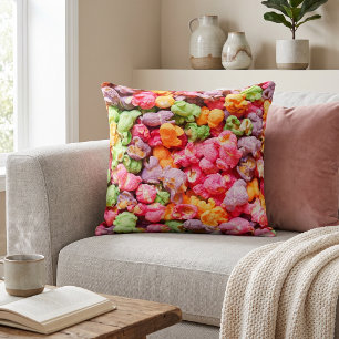 Fun Foodie Home Decor: Colourful Rainbow Popcorn Cushion
