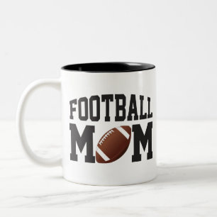 Fun Football Mom Two-Tone Coffee Mug