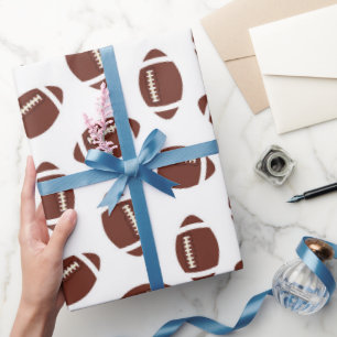 Fun Football sports pattern party wrap Wrapping Paper