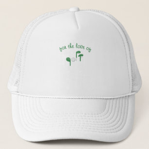 Fun "For the Love of Golf" Green Typography Hat