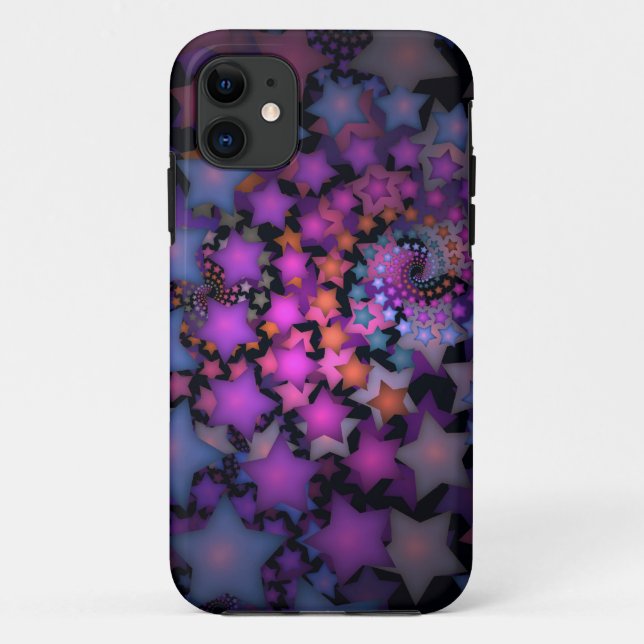 Fun Fractal Art with Stars Case-Mate iPhone Case (Back)