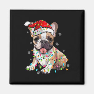 Fun French Bulldog Dog Tree Christmas Lights Xmas  Magnet