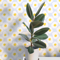 Fun Fried Eggs Blue Pattern