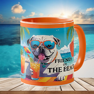Fun Friends Dogs Summer Beach Coffee Mug